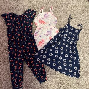 Cherry Print Kids Jumpsuit